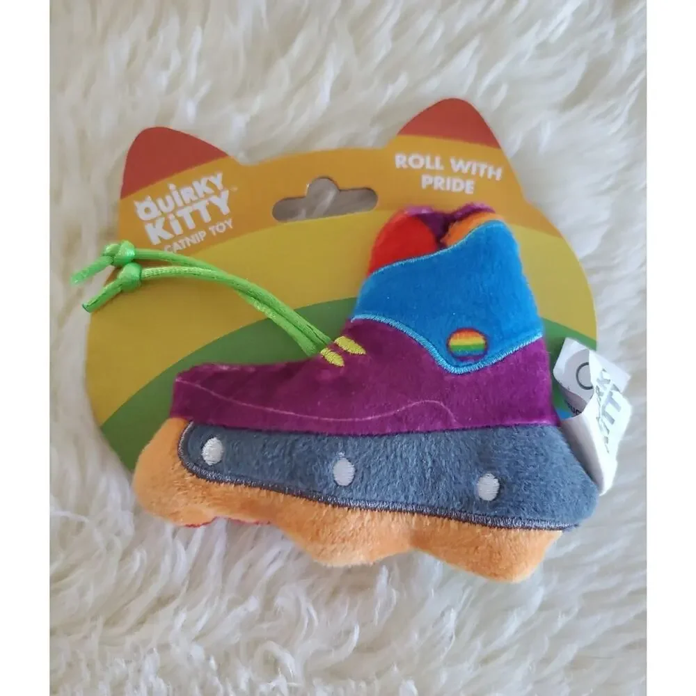 2 Quirky Kitty Purride Catnip Roll With Pride Skate & Pride Meowmosa Cat Toys